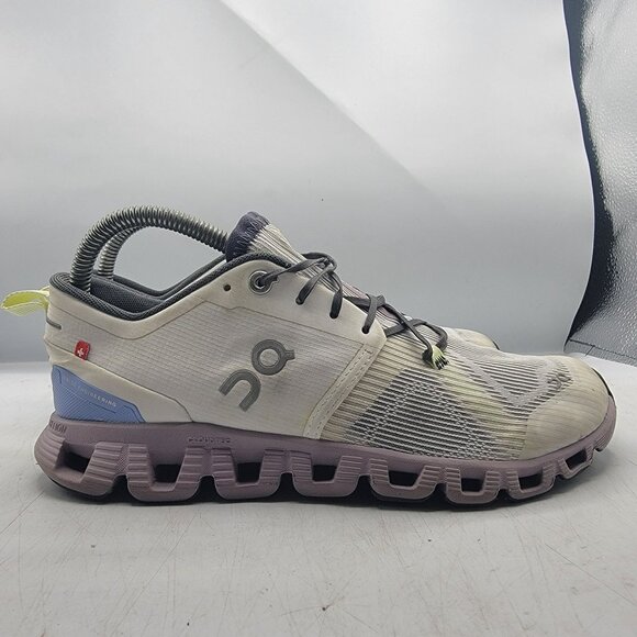 On Running Cloud X 3 Shift Womens 7.5 White Heron Athletic Shoes Lightweight - Picture 7 of 14